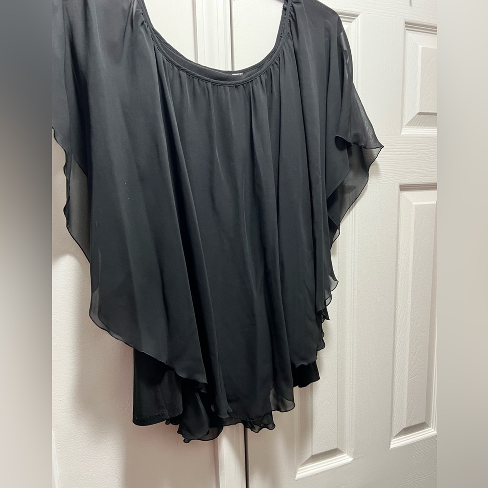 Dress blouse with layered material!